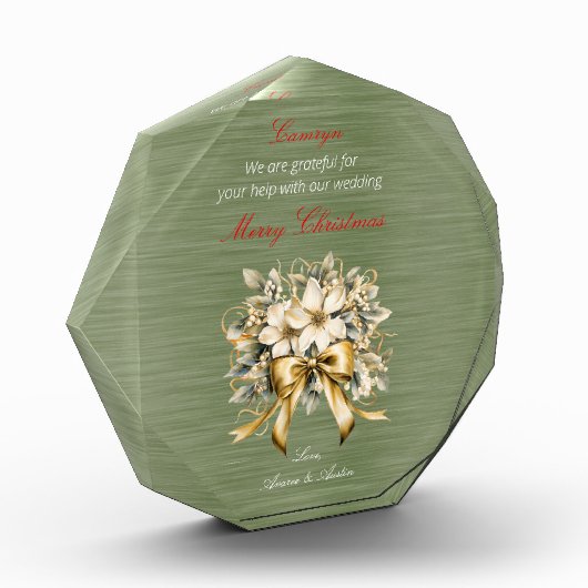 Christmas White Winterberry bruiloft Ornament Fotoblokken (Links)