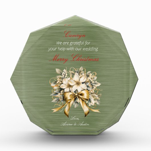 Christmas White Winterberry bruiloft Ornament Fotoblokken (Voorkant)