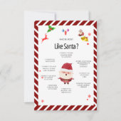 Christmas “Who is Most Likely” Santa Card Gam card Kaart (Voorkant)