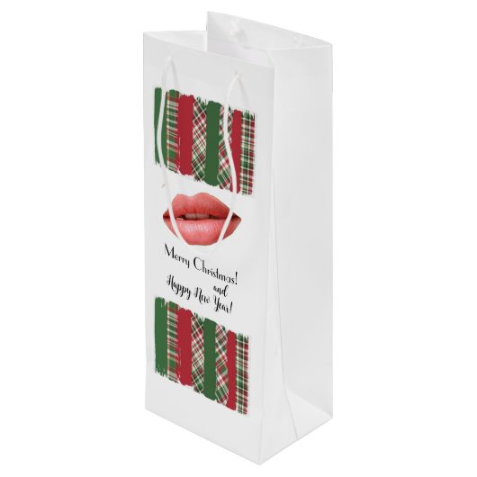 Christmas! Wijn Cadeautas (Achterkant Gekanteld)