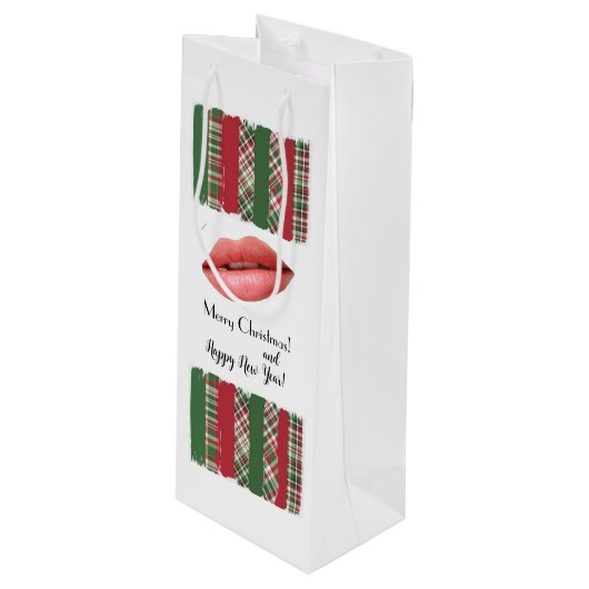 Christmas! Wijn Cadeautas (Voorkant Gekanteld)