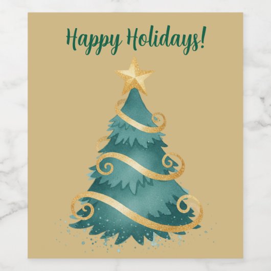 Christmas  wijn etiket (Enkel label)