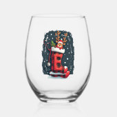 Christmas  wijnglas zonder voet (Voorkant)