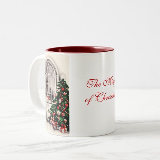 Christmas Window Coffee Mok (Voorkant links)