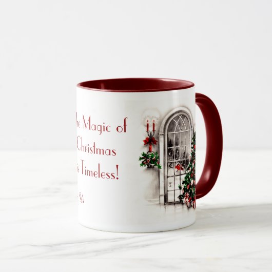 Christmas Window Lights Foto Mok (Voorkant rechts)