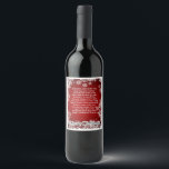 Christmas Wine Bottle Label - Brother Gedicht Wijn Etiket<br><div class="desc">Een geweldige toevoeging aan een kerstcadeau voor een speciale broer</div>