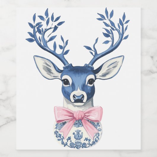 Christmas Wine Bottle Label Wijn Etiket (Enkel label)