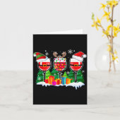 Christmas Wine - Funny Reindeer Santa Xmas Alcohol Kaart (Gele Bloem)