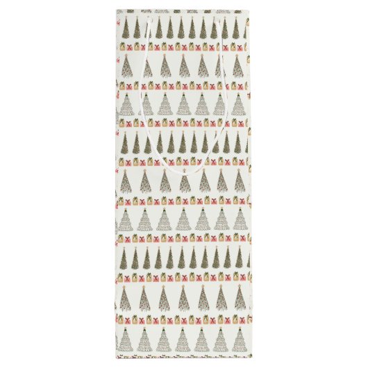 Christmas Wine Gift Bag Wijn Cadeautas (Achterkant)