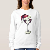 Christmas Wine Shirt Santa Wijnglas Tshirt (Voorkant)