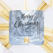 Christmas wintee wonderland snow business logo vierkante sticker