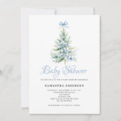 Christmas Winter Boy Baby shower Kaart (Voorkant)