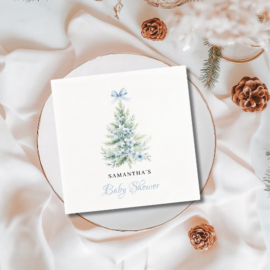 Christmas Winter Boy Baby shower Servet