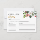 Christmas Winter Bridal Shower Card Bedankkaart (Voorkant)