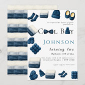 christmas winter cozy boy turning two kaart (Voorkant / Achterkant)