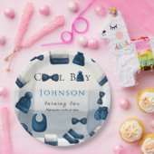 christmas winter cozy boy turning two papieren bordje (Feest)