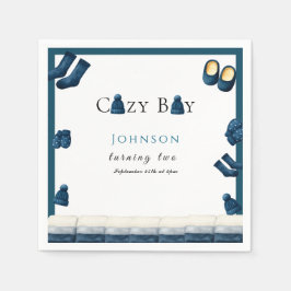 christmas winter cozy boy turning two servet