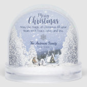 Christmas Winter Fairy Tale, Blue Merle Collie - Sneeuwbol (Achterkant)