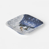 Christmas Winter Fairy Tale, Sable Collie Dog - Papieren Bordje (Gebogen)