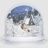 Christmas Winter Fairy Tale, Sable Collie Dog - Sneeuwbol (Voorkant)