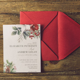 Christmas Winter Floral | Christmas Wedding Kaart