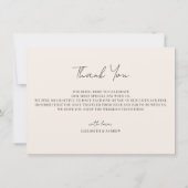 Christmas Winter Floral  Wedding Welcome Cards Kaart (Achterkant)