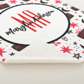 CHRISTMAS WINTER GIFTS EN SNOWFLAKMONOGRAM SHERPA DEKEN (3/4)