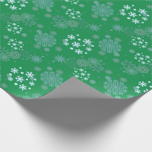 Christmas Winter Hanukkah Snowflake design  Cadeaupapier (Hoek)