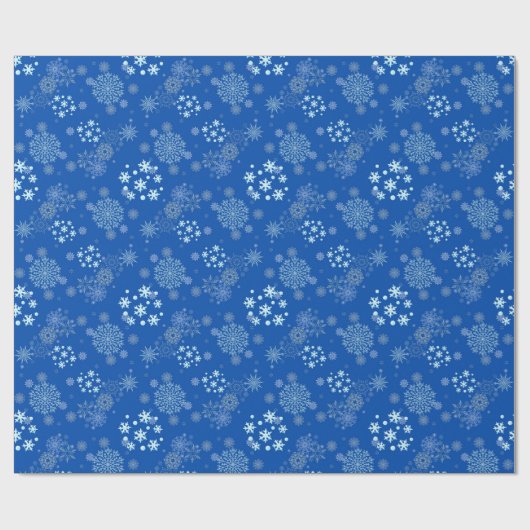 Christmas Winter Hanukkah Snowflake design  Cadeaupapier (Vlak)