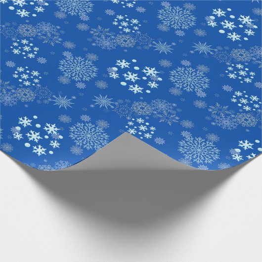 Christmas Winter Hanukkah Snowflake design  Cadeaupapier (Hoek)