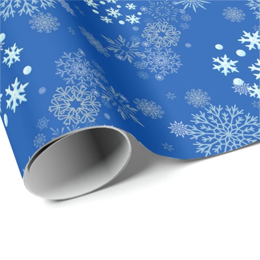 Christmas Winter Hanukkah Snowflake design  Cadeaupapier (Rol Hoek)