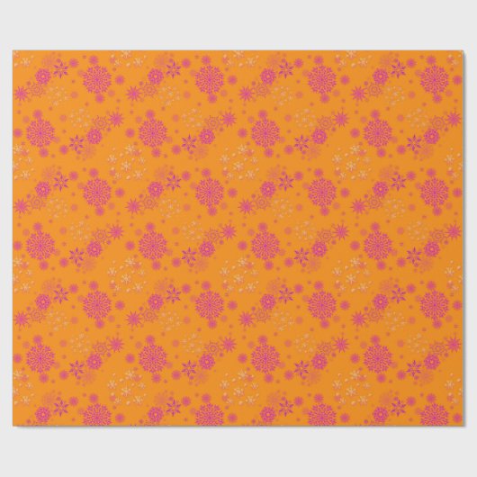 Christmas Winter Hanukkah Snowflake design  Cadeaupapier (Vlak)