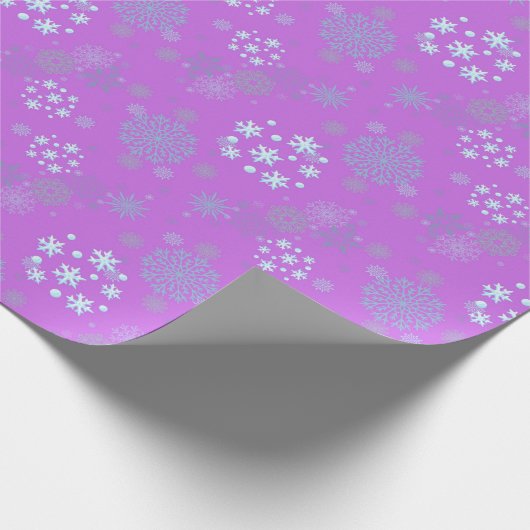 Christmas Winter Hanukkah Snowflake design  Cadeaupapier (Hoek)