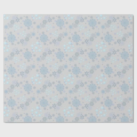 Christmas Winter Hanukkah Snowflake design Cadeaupapier (Vlak)