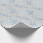 Christmas Winter Hanukkah Snowflake design Cadeaupapier (Hoek)