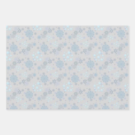 Christmas Winter Hanukkah Snowflake design Inpakpapier Vel (Voorkant 3)