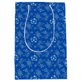 Christmas Winter Hanukkah Snowflake design  Medium Cadeauzakje (Voorkant)