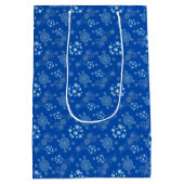 Christmas Winter Hanukkah Snowflake design  Medium Cadeauzakje (Achterkant)