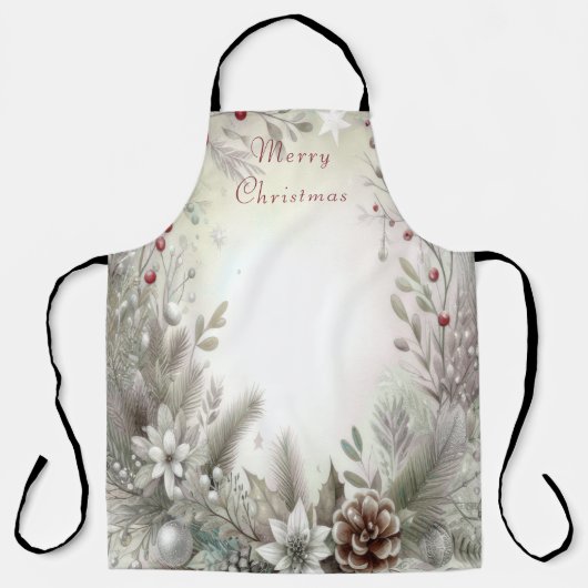 Christmas Winter Holiday Apron Schort (Voorkant)
