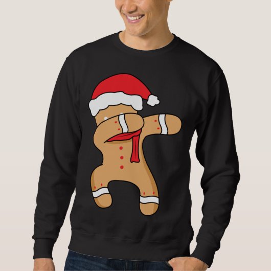 Christmas winter holiday dance dabbing gingerbread trui (Voorkant)