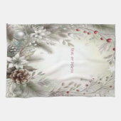 Christmas Winter Holiday Kitchen Towel Theedoek (Horizontaal)