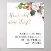 Christmas Winter How Old Were They Bridal Shower Poster (Voorkant)