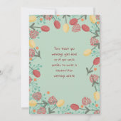 Christmas Winter Lamb Floral Border Illustration Bedankkaart (Achterkant)