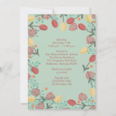 Christmas Winter Lamb Floral Border Illustration Kaart (Achterkant)