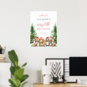 Christmas Winter Merry little baby shower woodland Poster (Thuiskantoor)