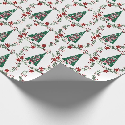 Christmas Winter Patterns Cadeaupapier (Hoek)