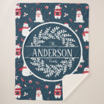 CHRISTMAS WINTER POLAR BEER FAMILIE MONOGRAM SHERPA DEKEN<br><div class="desc">Add some uniqueness and fun to your daily experience through this single and trendy design. Have fun with this design and lots of love.</div>