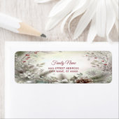 Christmas Winter Return Address Lab Etiket (Insitu)