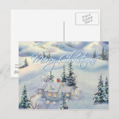 CHRISTMAS WINTER SCENE VAN SHARON SHARPE FEESTDAGENKAART (Voorkant / Achterkant)