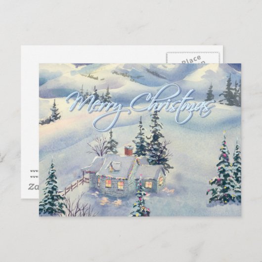 CHRISTMAS WINTER SCENE VAN SHARON SHARPE FEESTDAGENKAART (Voorkant / Achterkant)